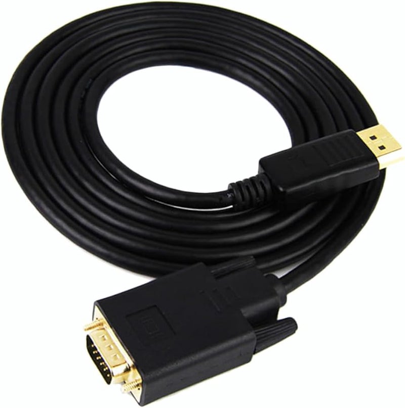 Displayport to VGA Adapter Cable Gold Plated Connectors for Computer Laptop Projector HDTV - Image 1